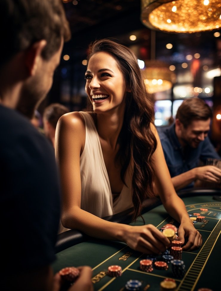 Dealer live casino profesional dalam sesi permainan blackjack yang seru dan interaktif